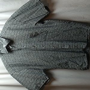 Tuscan Mens button up in grays Size Large Made in Italy